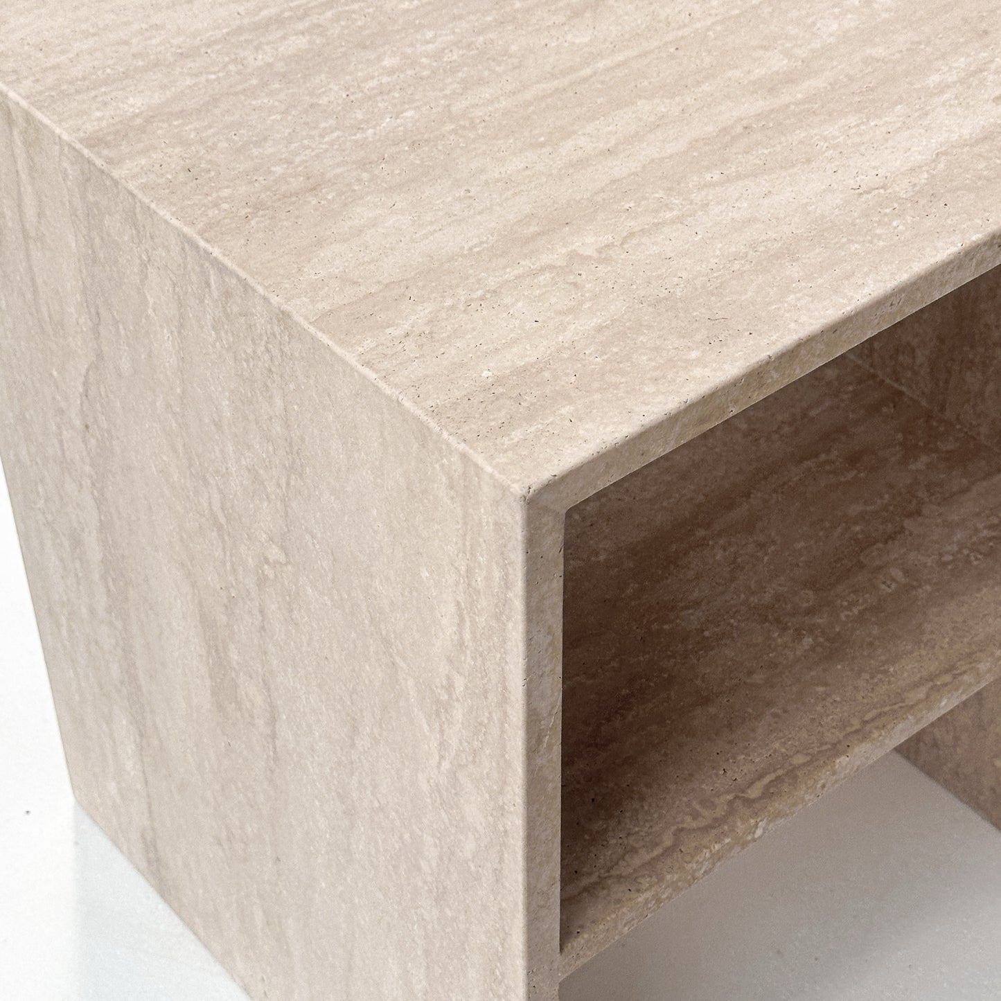 Aspen Travertine Side Table/Nightstand