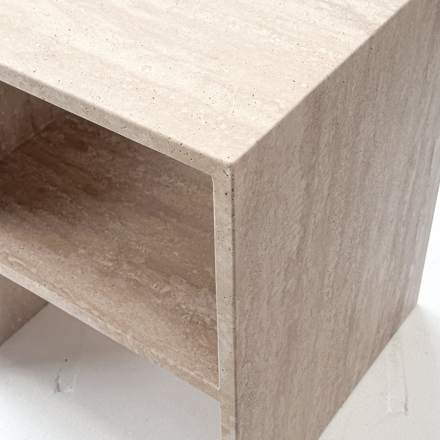 Aspen Travertine Side Table/Nightstand