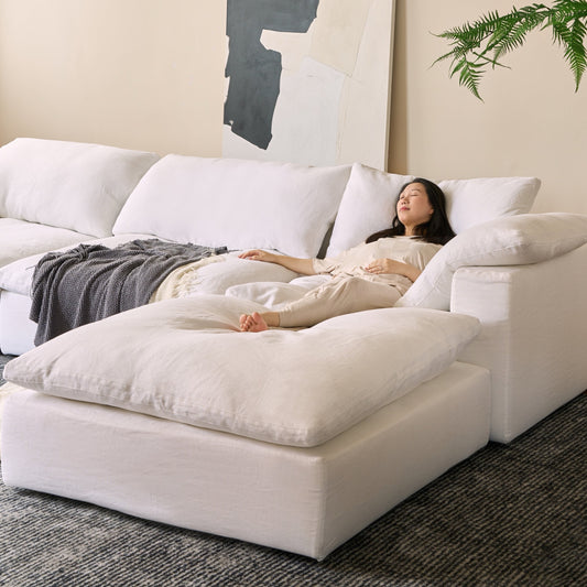 Mochi Sectional Linen Sofa